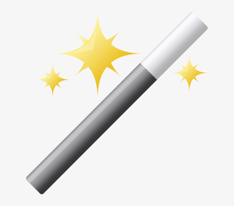Wand, Conjure, Graphic, Rod, Radio, Star, Black, White - Vector Graphics, transparent png #1038772