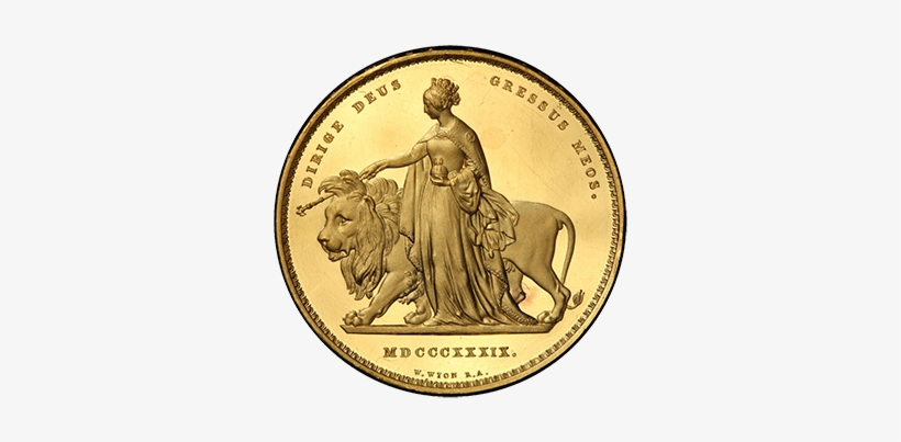 1839 Una And The Lion 5 Pounds Coin - Una And Lion 5, transparent png #1038863