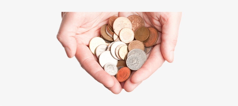 Transparent Hand Coin - Coins In Hand Png, transparent png #1039283