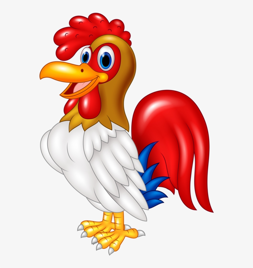 Rooster Vector Cute Cartoon - Rooster Cartoon Png, transparent png #1039391