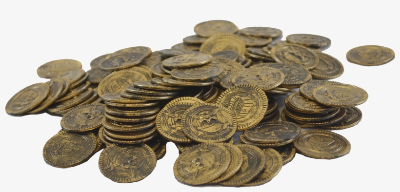 Coin Png Image Rummage Sale - Generic Lot Of 144 Toy Pirate Treasure Coins, transparent png #1039573