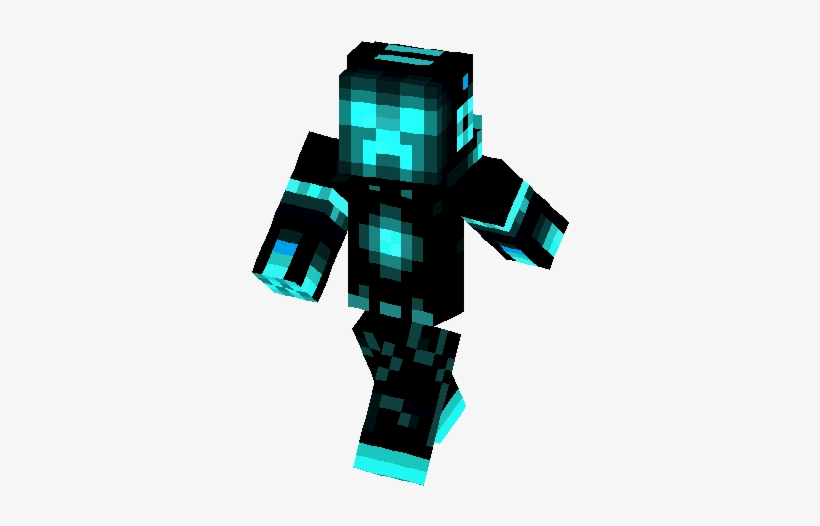 Cool Images Of A Minecraft Creeper Minecraft The Humanoid - Minecraft Ice Armor Skin, transparent png #1039593