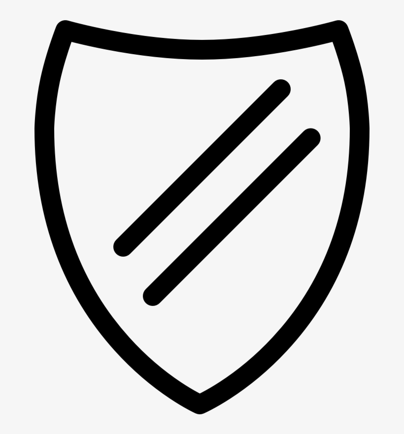 Security Shield Line Diagonal - Icon, transparent png #1040088