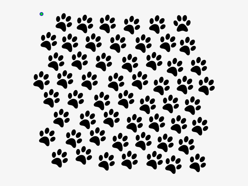 Black Prints Clip Art - Wall Sticker Paw Prints, transparent png #1040347