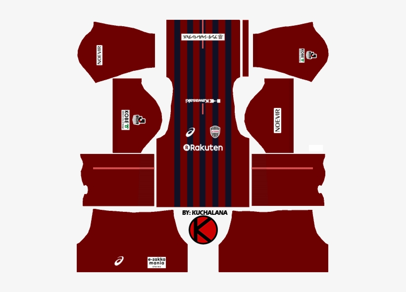 Vissel Kobe ヴィッセル神戸 Kits - Kit Italy Dream League Soccer 2018, transparent png #1040371