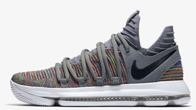 Clip Art Free Stock Nike Zoom Kdx Basketball Size Grey - Nike Zoom Kd 10 Multicolor, transparent png #1040476