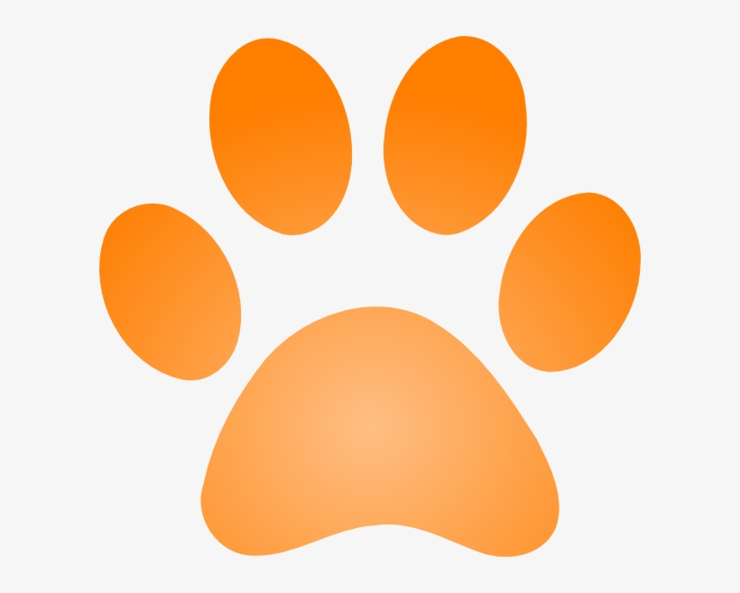 Tiger Paw Print - Tiger Paw Prints Clip Art, transparent png #1040542