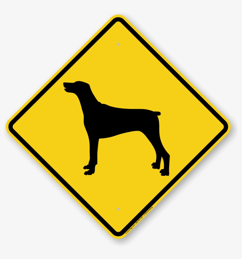 Doberman Symbol Guard Dog Sign - Beware Of Dog Symbol, transparent png #1040616