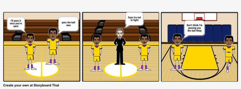 Shaq And Kobe - Cartoon, transparent png #1040700