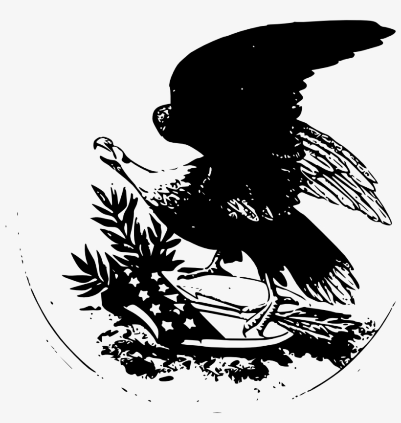 American Eagle Black White Line Art 999px 127 - Illustration, transparent png #1041346