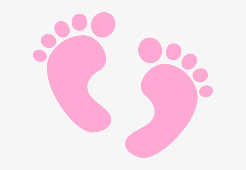 Pink Baby - Pink Baby Footprints Clipart, transparent png #1041366