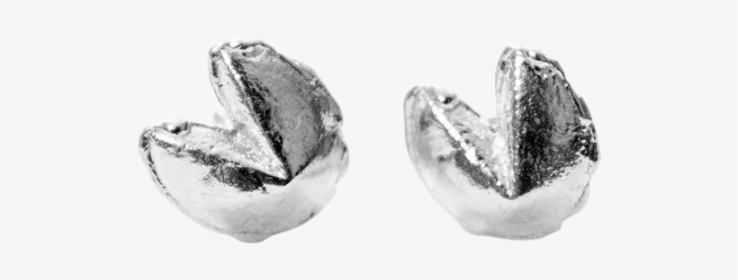 Fortune Cookie Earrings // Sterling Silver - Earrings, transparent png #1042433