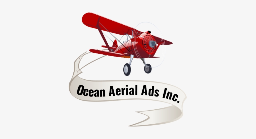 Ocean Aerial Ads - Airplane With Banner, transparent png #1042660