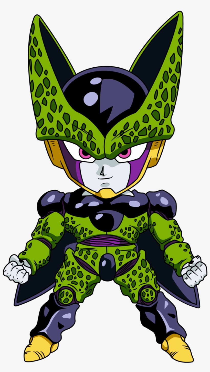 Chibi Cell Perfect - Dragon Ball Cell Chibi, transparent png #1042780