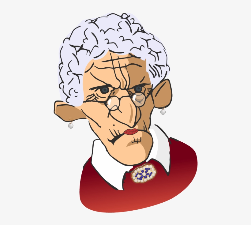 Grumpy Old Woman Clipart, transparent png #1043378