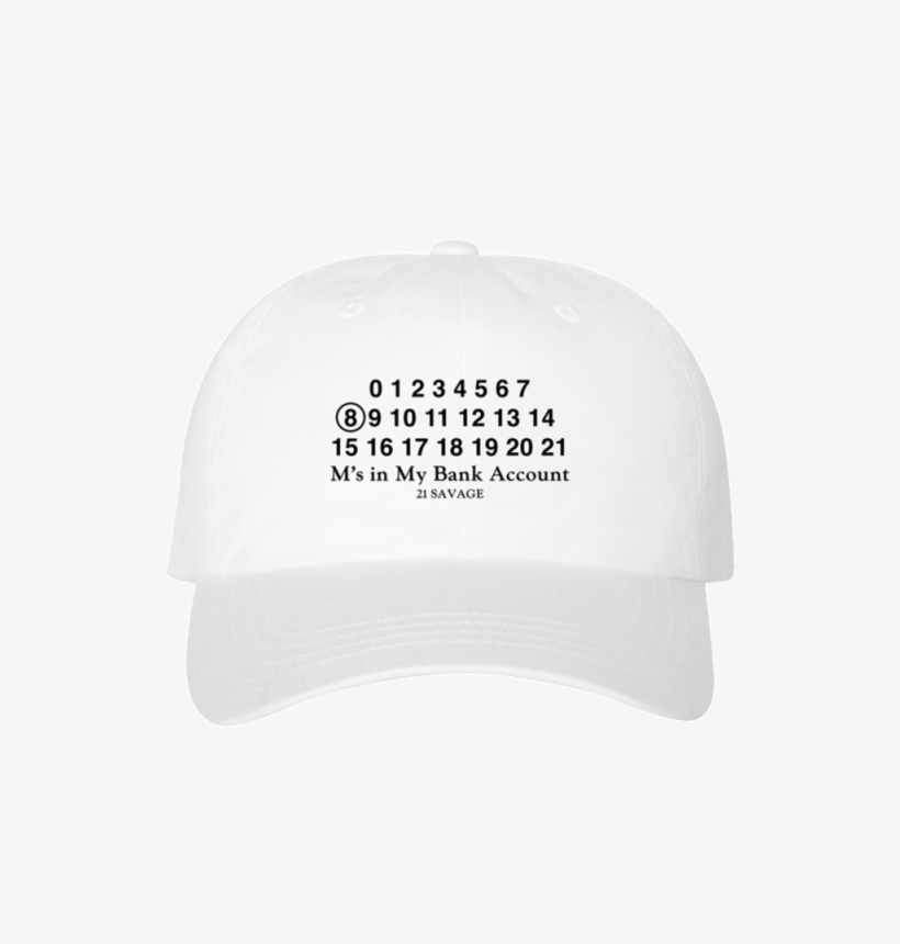 White Bank Account Dad Hat - Maison Martin Margiela, transparent png #1043524