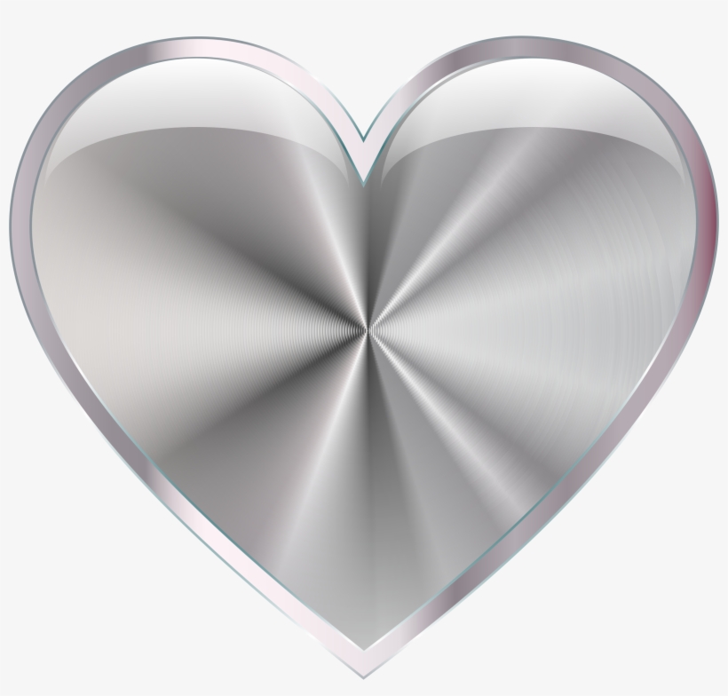 Silver Radiating Heart Svg Royalty Free Stock - Silver Heart Free Png, transparent png #1043547