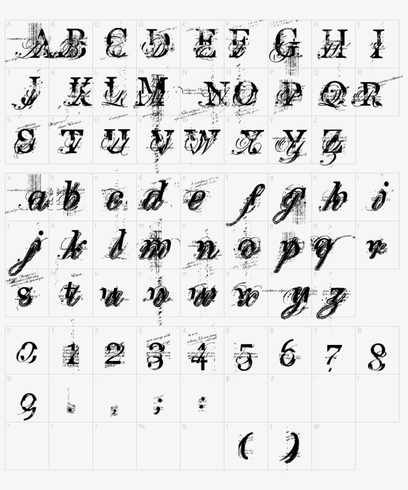 Font Characters - Thinking Of Betty Font, transparent png #1043593