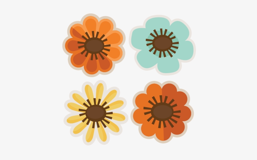Floral Clipart Autumn Flower - Fall Flower Clipart, transparent png #1043901