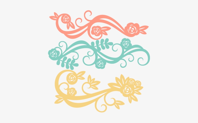 Flower Flourishes Svg Scrapbook Cut File Cute Clipart - Cute Free Svg Flowers Files, transparent png #1044067