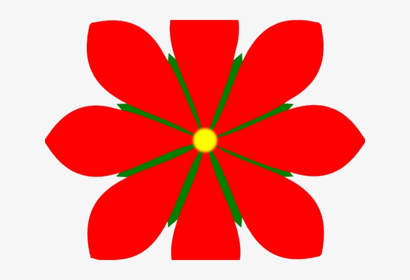 Petal Clipart Flower Silhouette - 8 Petals Flower Clip Art, transparent png #1044302