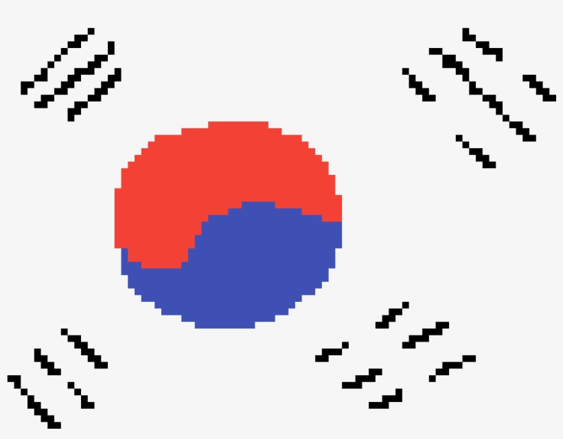 Korean Flag - Circle, transparent png #1044474