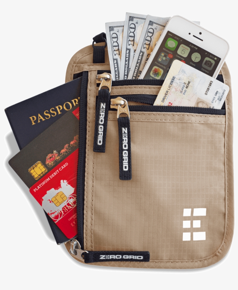 Travel Neck Wallet - Zero Grid, transparent png #1044611