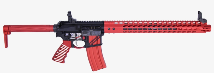 Guntec Usa Ultralight Skeletonized Aluminum Ar15 Pistol - Red Skeletonized Ar 15, transparent png #1044707