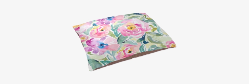 Watercolor Floral Dog Bed - Watercolor Painting, transparent png #1044795