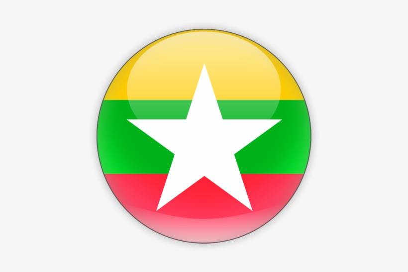 Fiv E South Korean Companies Have Recently Launched - Myanmar Flag Round Icon, transparent png #1044944