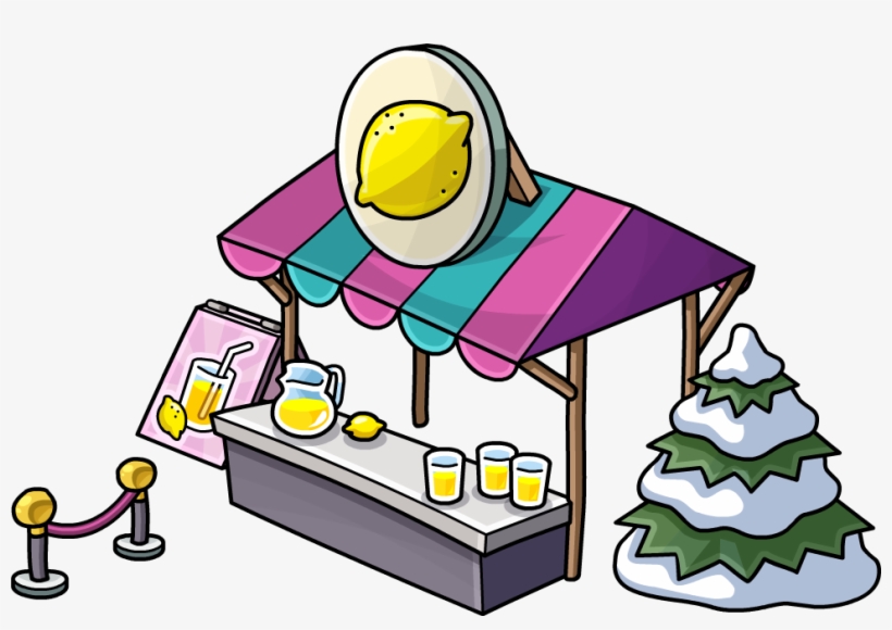 Lemonade Stand School & Skate Party - Club Penguin Stand, transparent png #1045401