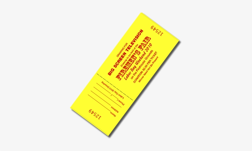 Raffle Tickets/books - Sample Raffle Tickets, transparent png #1045973
