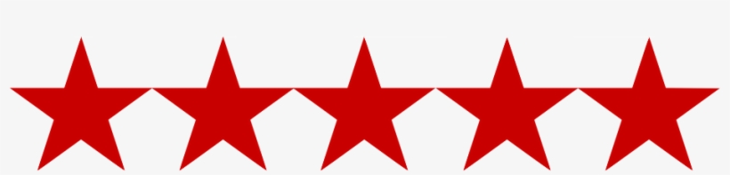 5-stars - Five Star Rating Red, transparent png #1046527