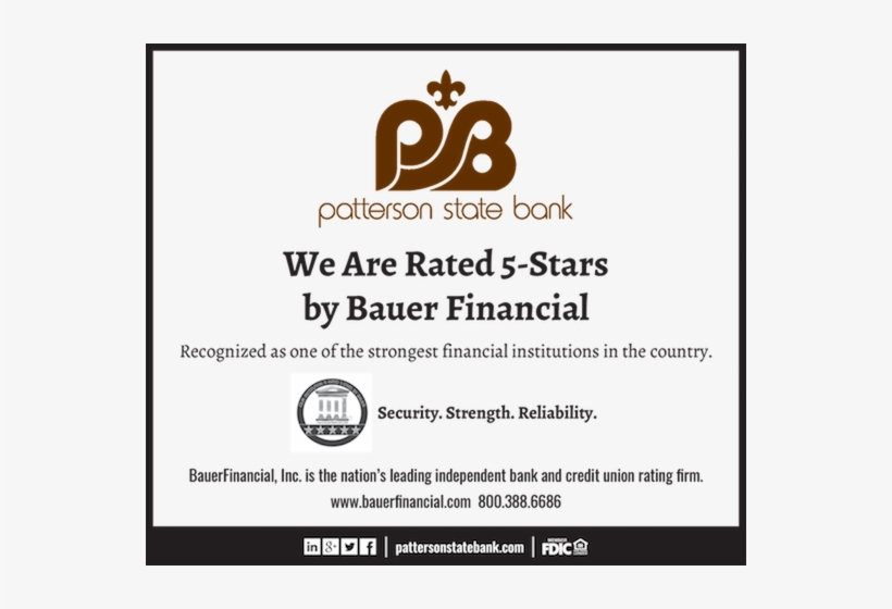 Psb Earns Another 5-star Rating From Bauerfinancial - Bauer Financial, transparent png #1046629