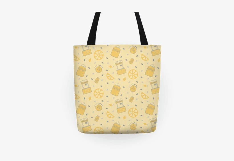 Vintage Inspired Summer Lemonade Stand Pattern Tote, transparent png #1046674