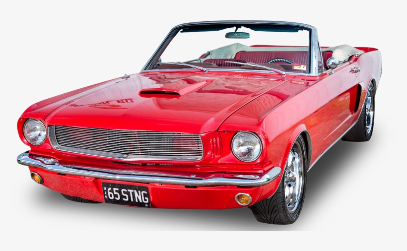 65 Mustang Convertible - Car, transparent png #1046953