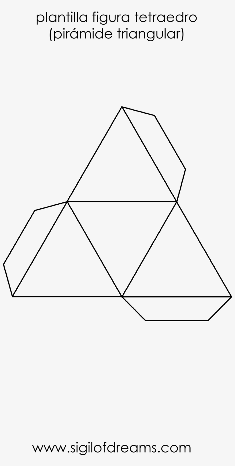 Plantilla Para Hacer Un Tetraedro - Plantillas De Cubo, transparent png #1047207