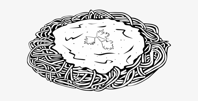 Pasta Spaghetti With Meatballs Italian Cuisine - Spaghetti Clip Art Black And White, transparent png #1047269