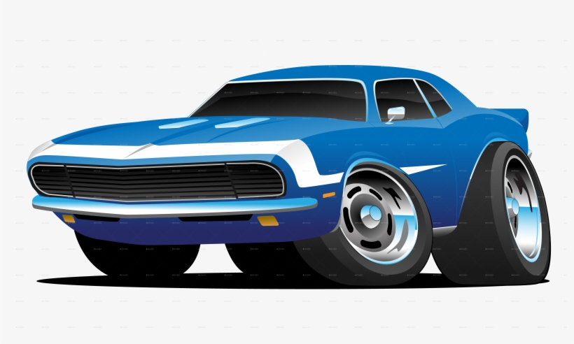 Classic Sixties Musclecar - Muscle Car Cartoon, transparent png #1047295