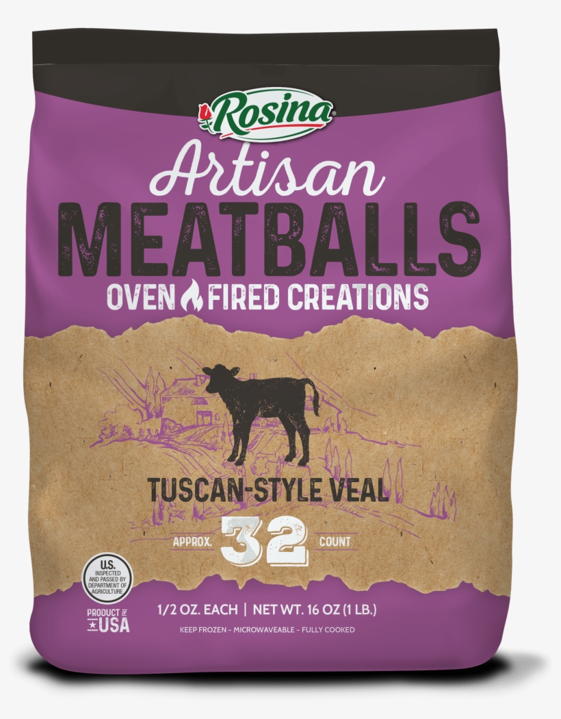 Tuscan-style Veal - Rosina Cooked Wrapped Meatballs, transparent png #1047351