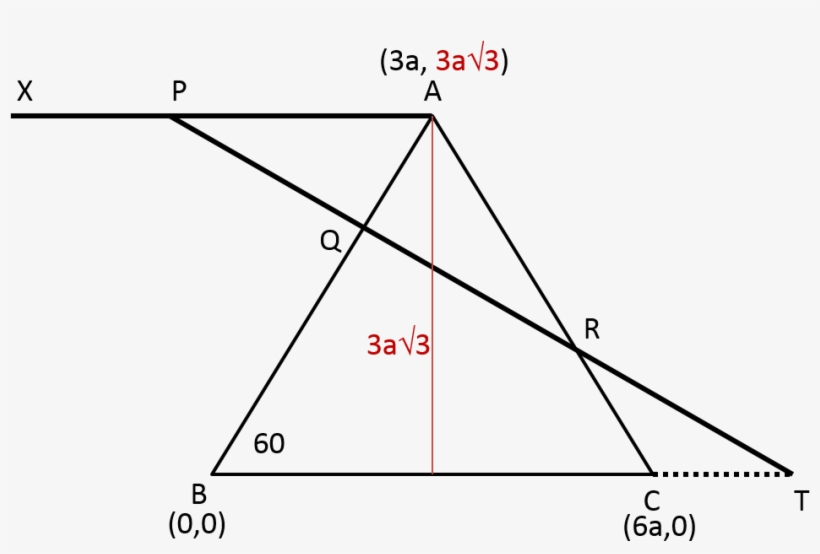 Triangle Abc Is An Equilateral Triangle With It's Sides - Triangle, transparent png #1047353