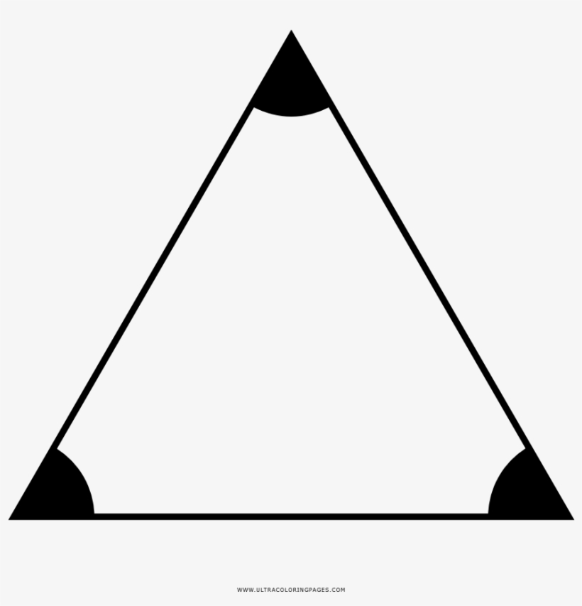Equilateral Triangle Coloring Page - Imagem De Triangulo Equilatero, transparent png #1047444