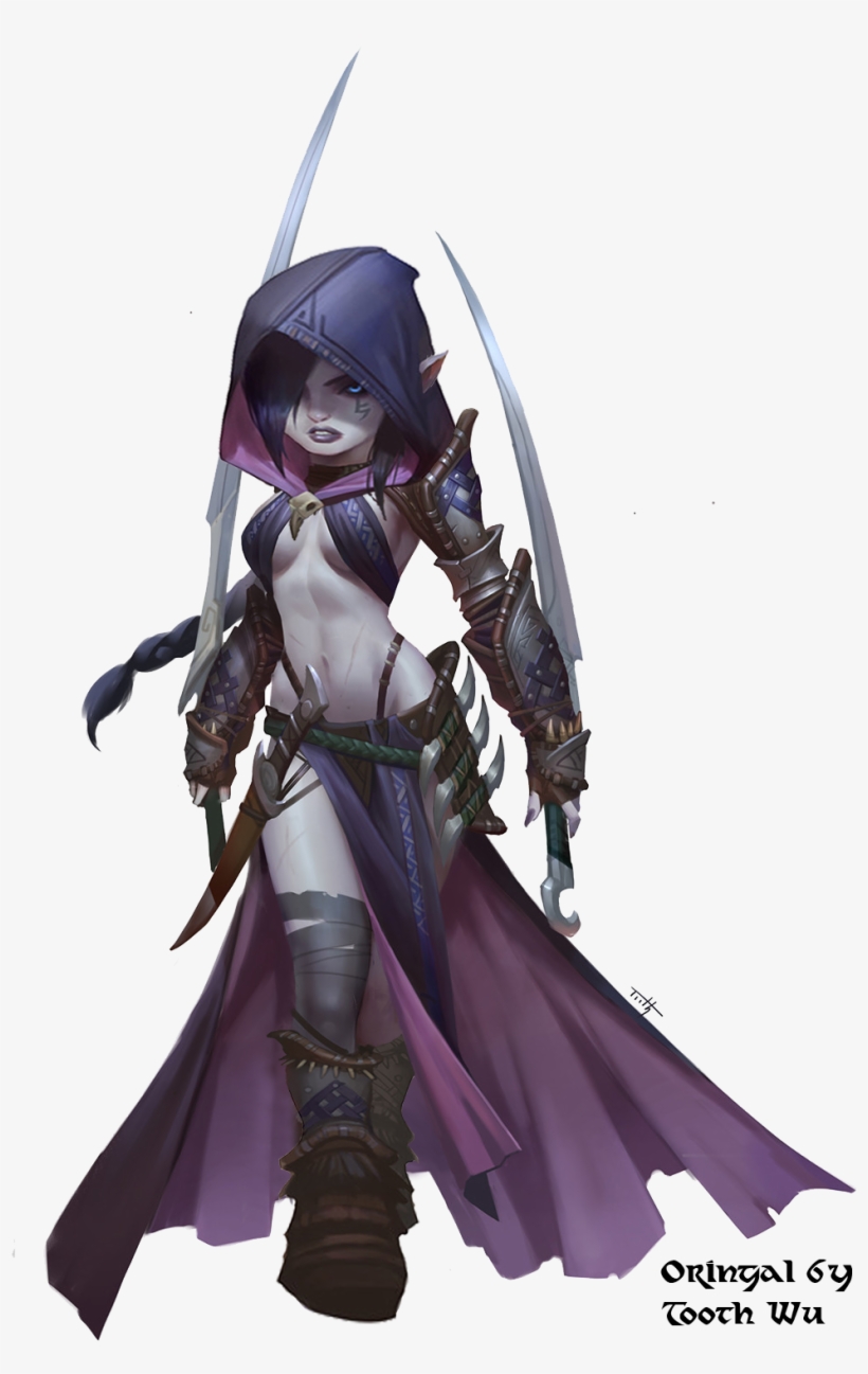 Halflingassassin01 1 100 × 1 500 Pixels - Dark Elf Dnd 5e, transparent png #1047713