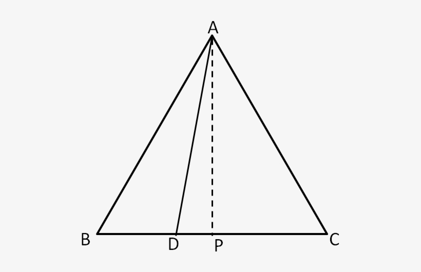 In An Equilateral Triangle Abc,dis A Point On Side - Equilateral Triangle, transparent png #1047781
