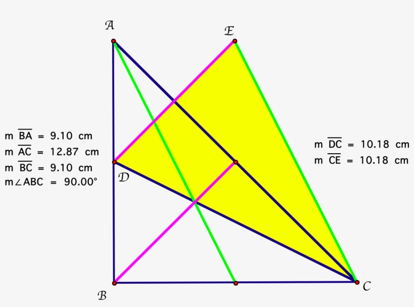 Looking At An Isosceles Triangle, We Know That The - Isosceles Right Triangle Median, transparent png #1047826