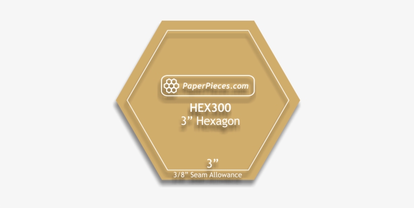 Acrylic Template For Fussy Cutting Multiple Shapes - Paperpieces Glorious Hexagons Acryl Template 3 Inch, transparent png #1047849