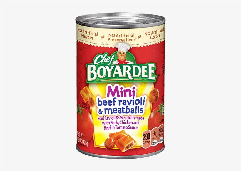 Mini Beef Ravioli & Meatballs - Chef Boyardee Ravioli And Meatballs, transparent png #1047869