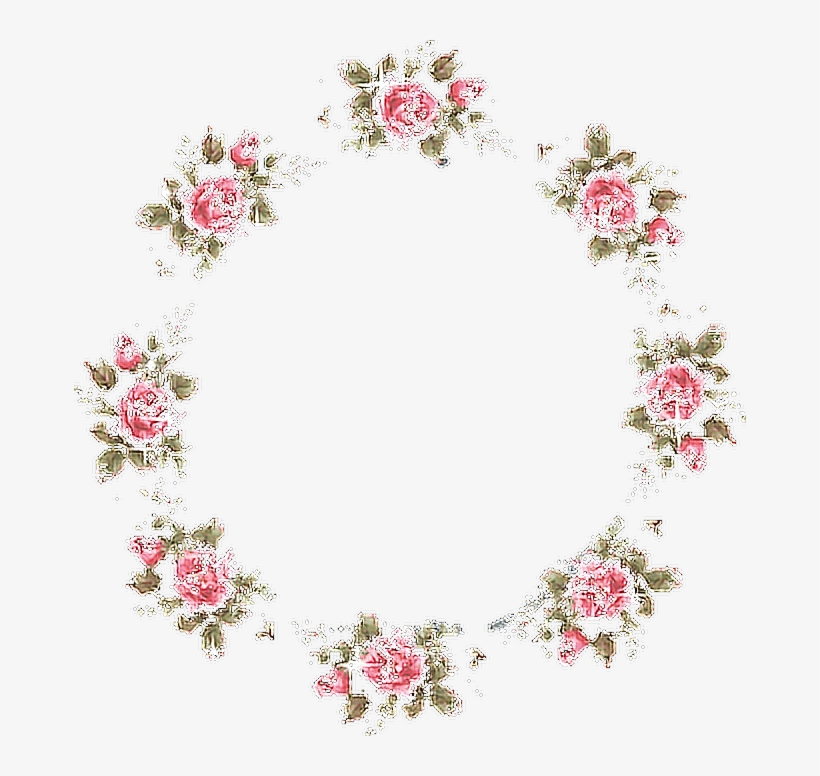 Frame Roses Flowers Aesthetic Tumblr - Flower, transparent png #1047895