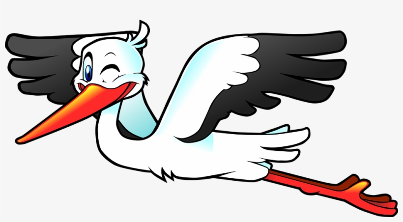 Fly Clipart Comic - Stork Clipart, transparent png #1047924