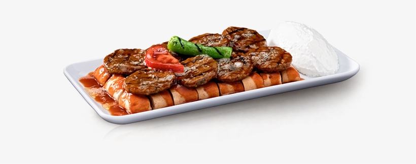 Meatball Serving Meatballs In Pita Bread - İskender Kebap, transparent png #1048230